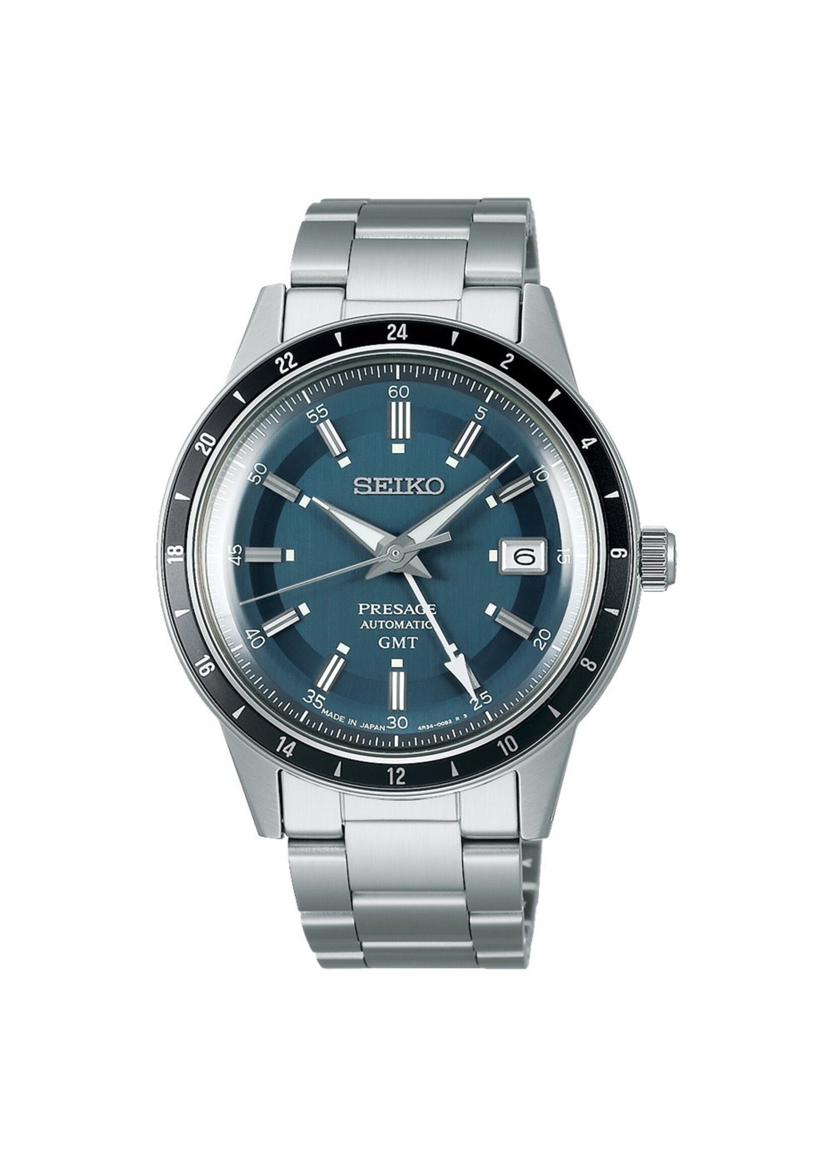 SEIKO SSK009J1 SEIKO Presage 'Petrol Blue' Style 60s Road Trip GMT