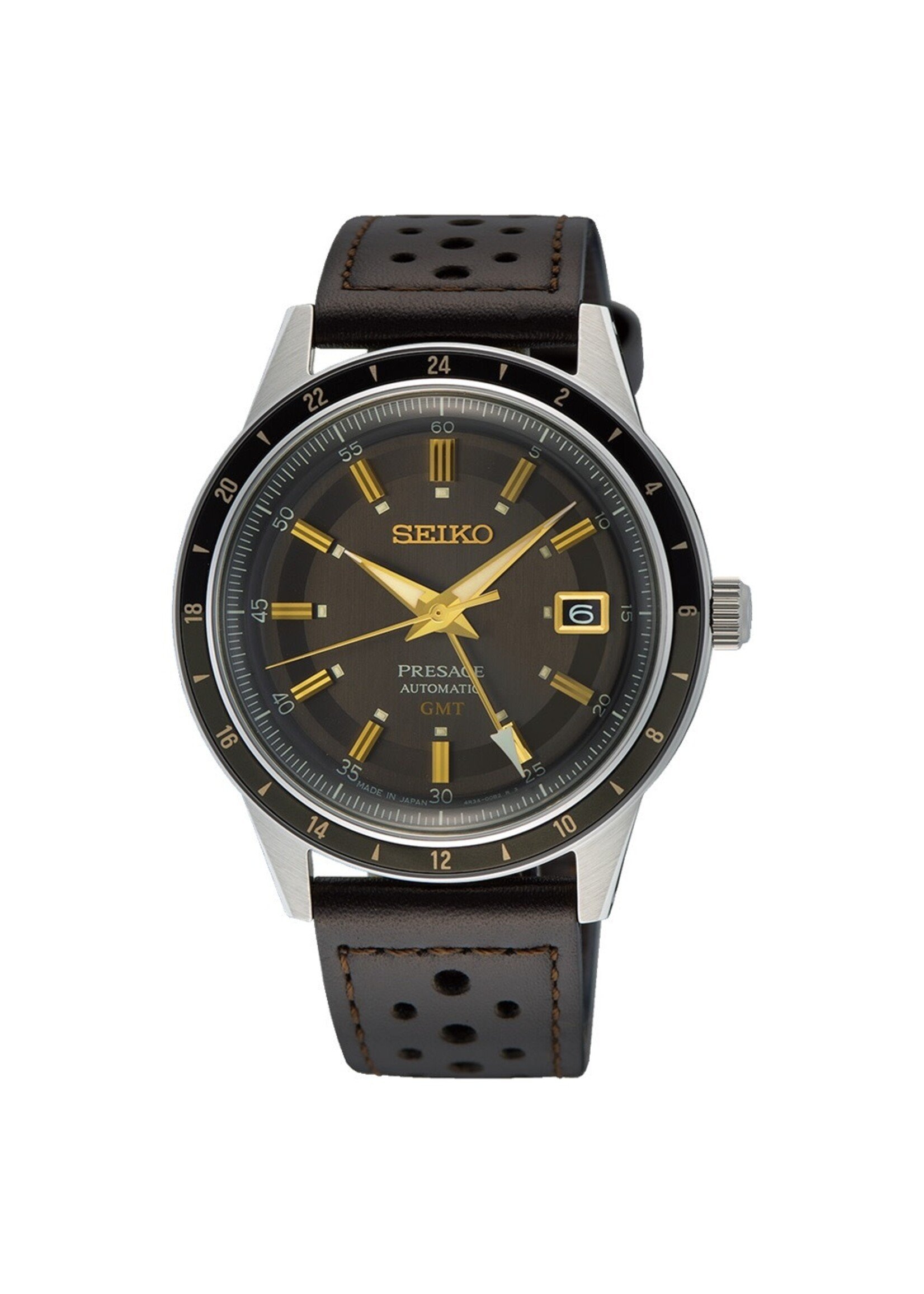 SEIKO SSK013J1 Seiko Presage 'Fume' Style 60s Road Trip GMT