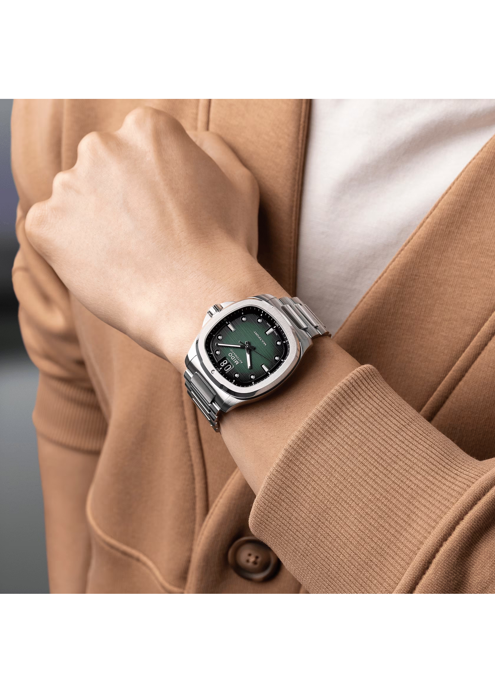MIDO M0495261109100 MIDO MULTIFORT TV BIG DATE GREEN