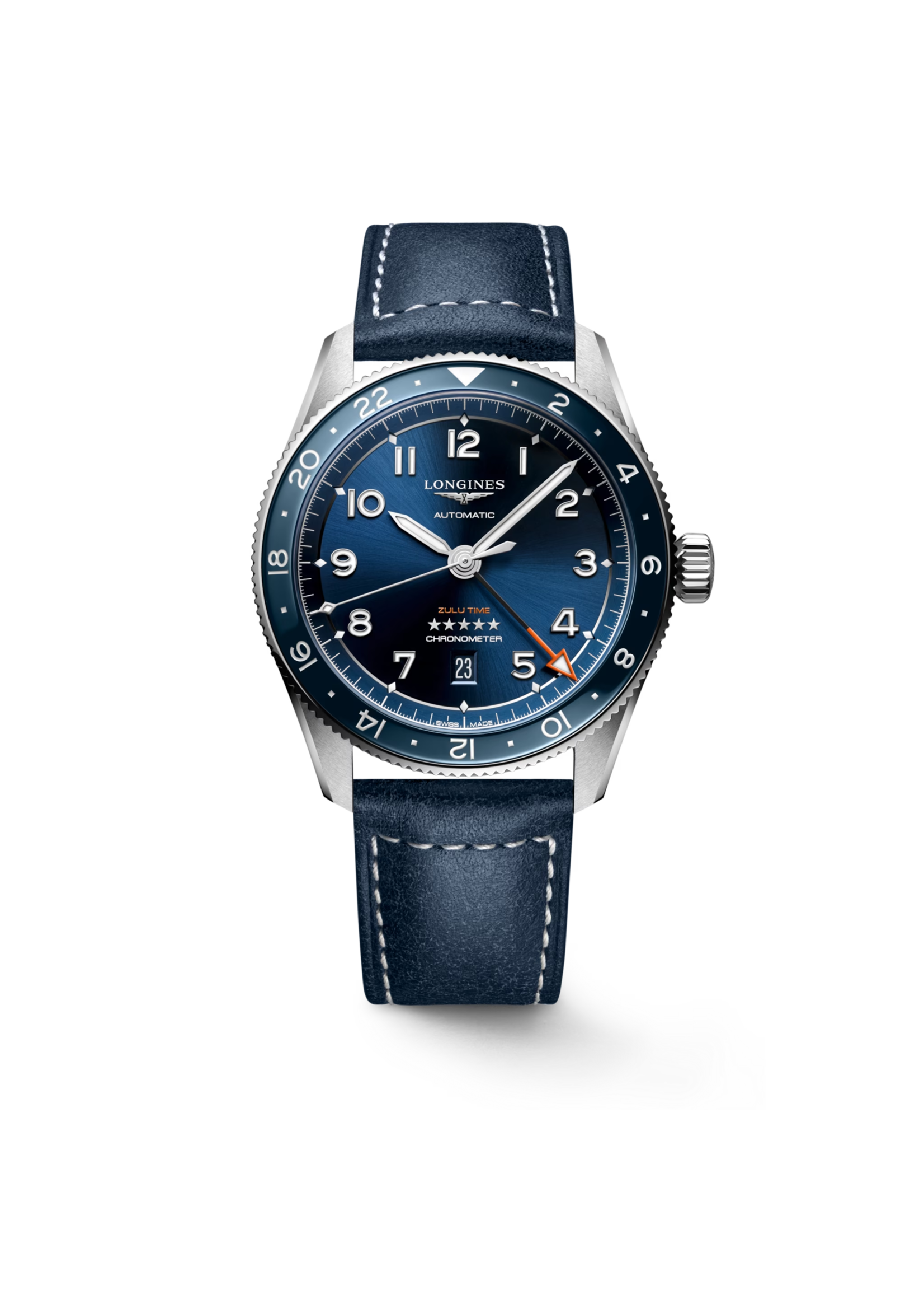 LONGINES L38124932 Longines Spirit Zulu Times Blue 42mm