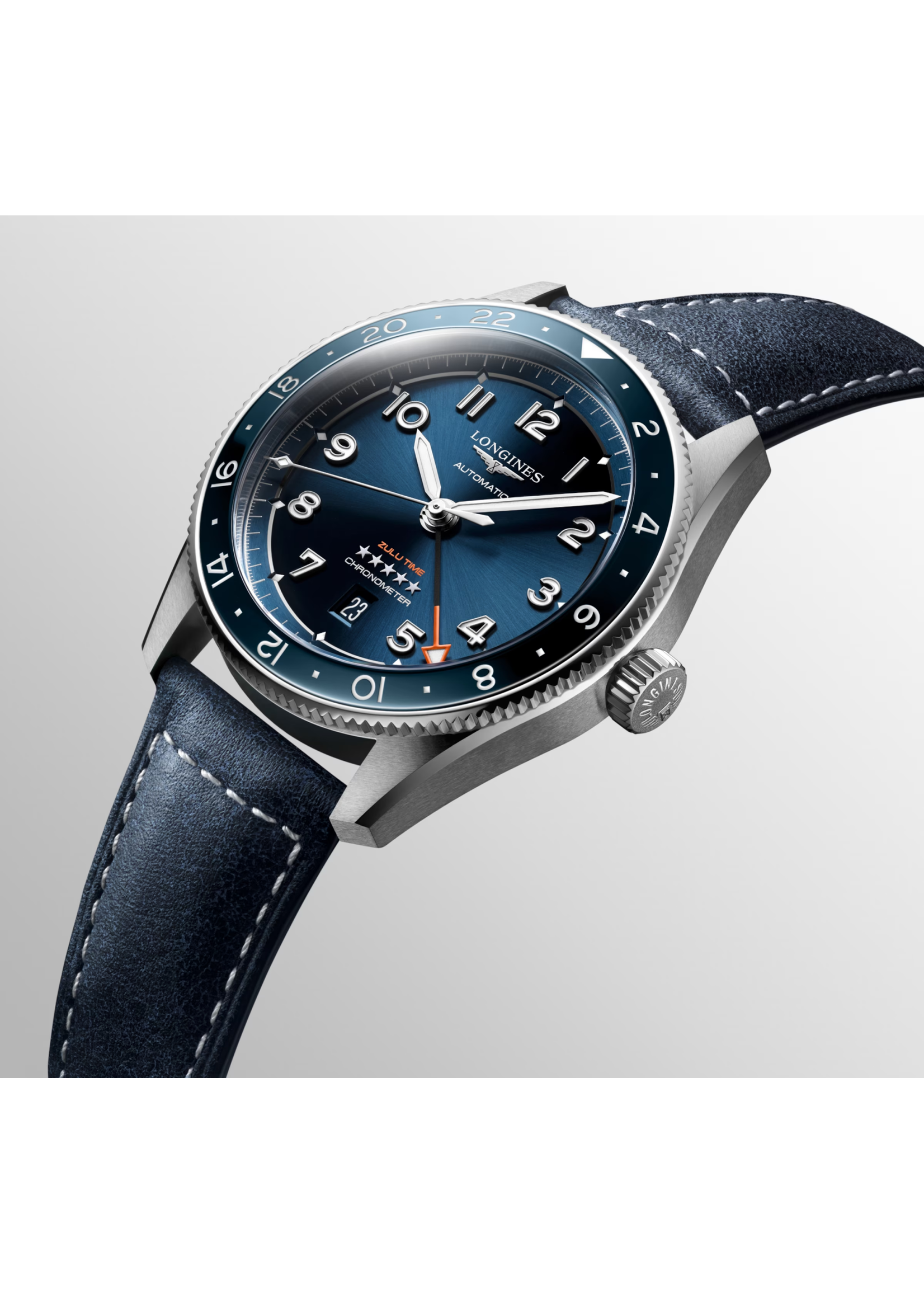 LONGINES L38124932 Longines Spirit Zulu Times Blue 42mm