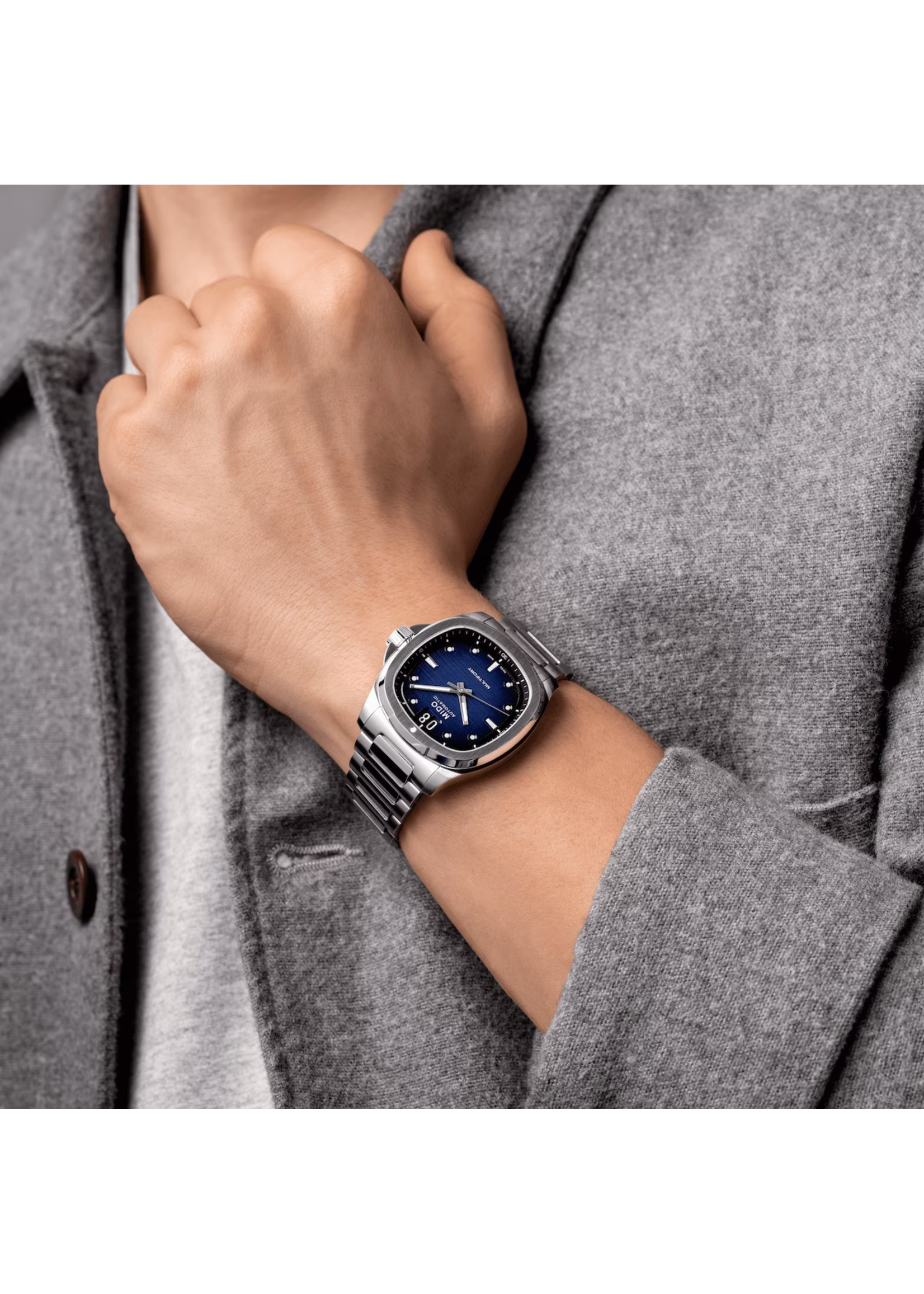 MIDO M0495261104100 MIDO MULTIFORT TV BIG DATE BLUE