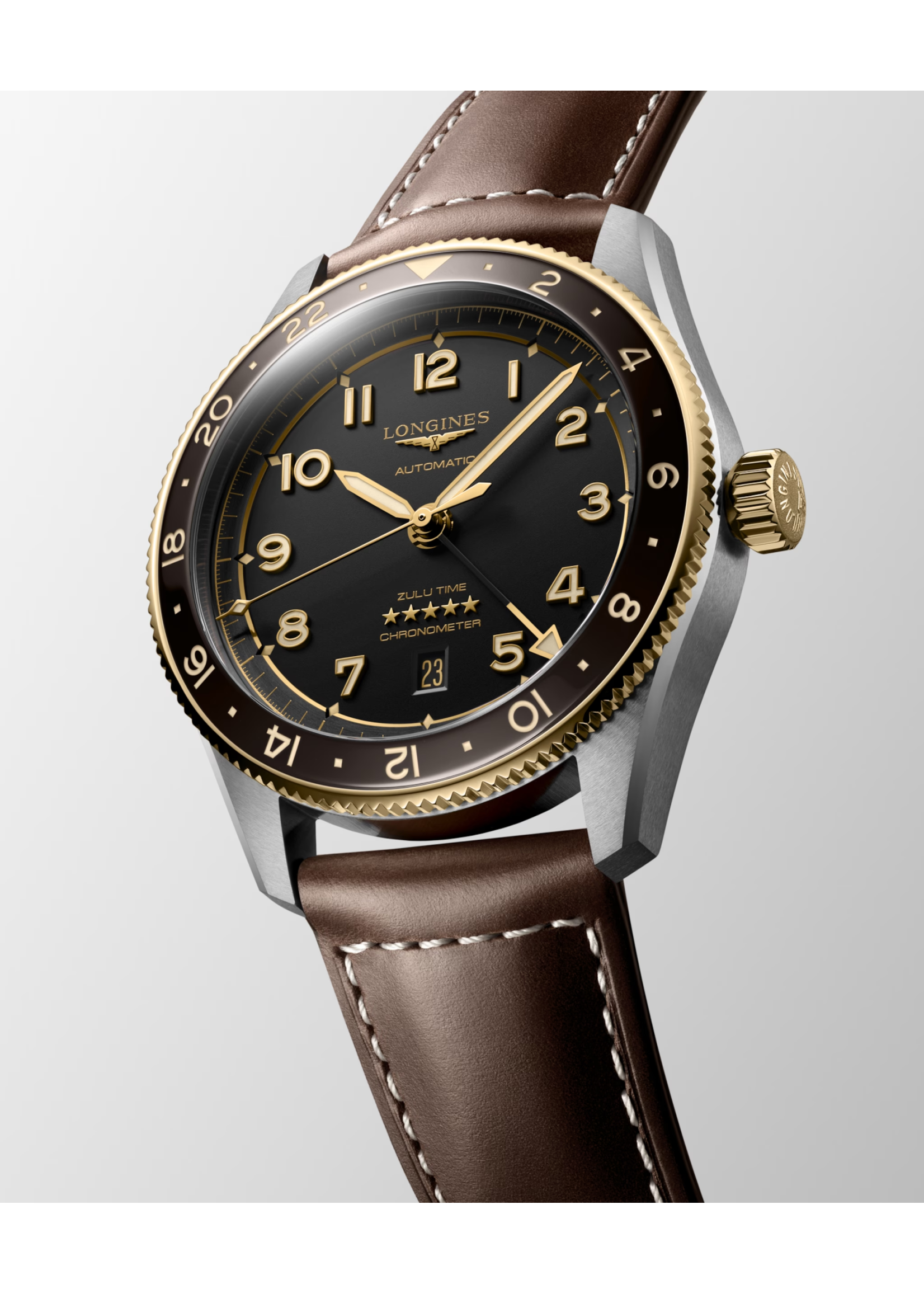 LONGINES L38125532 Longines Spirit Zulu Time 42mm