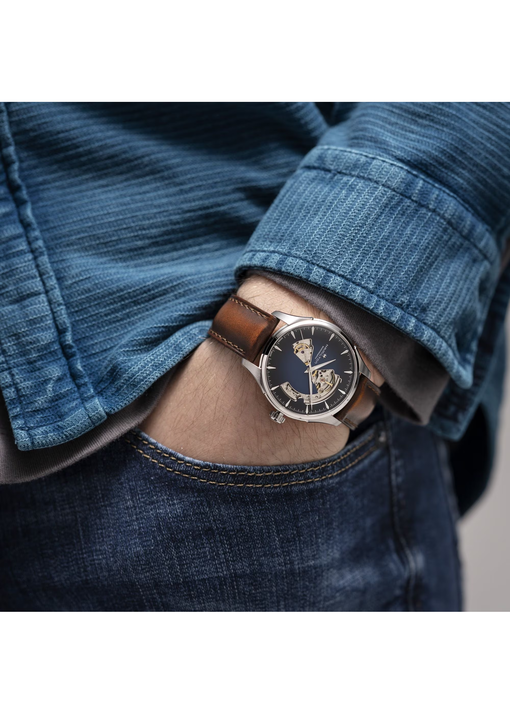 HAMILTON H32675540 Hamilton Jazzmaster Open Heart Auto 40MM