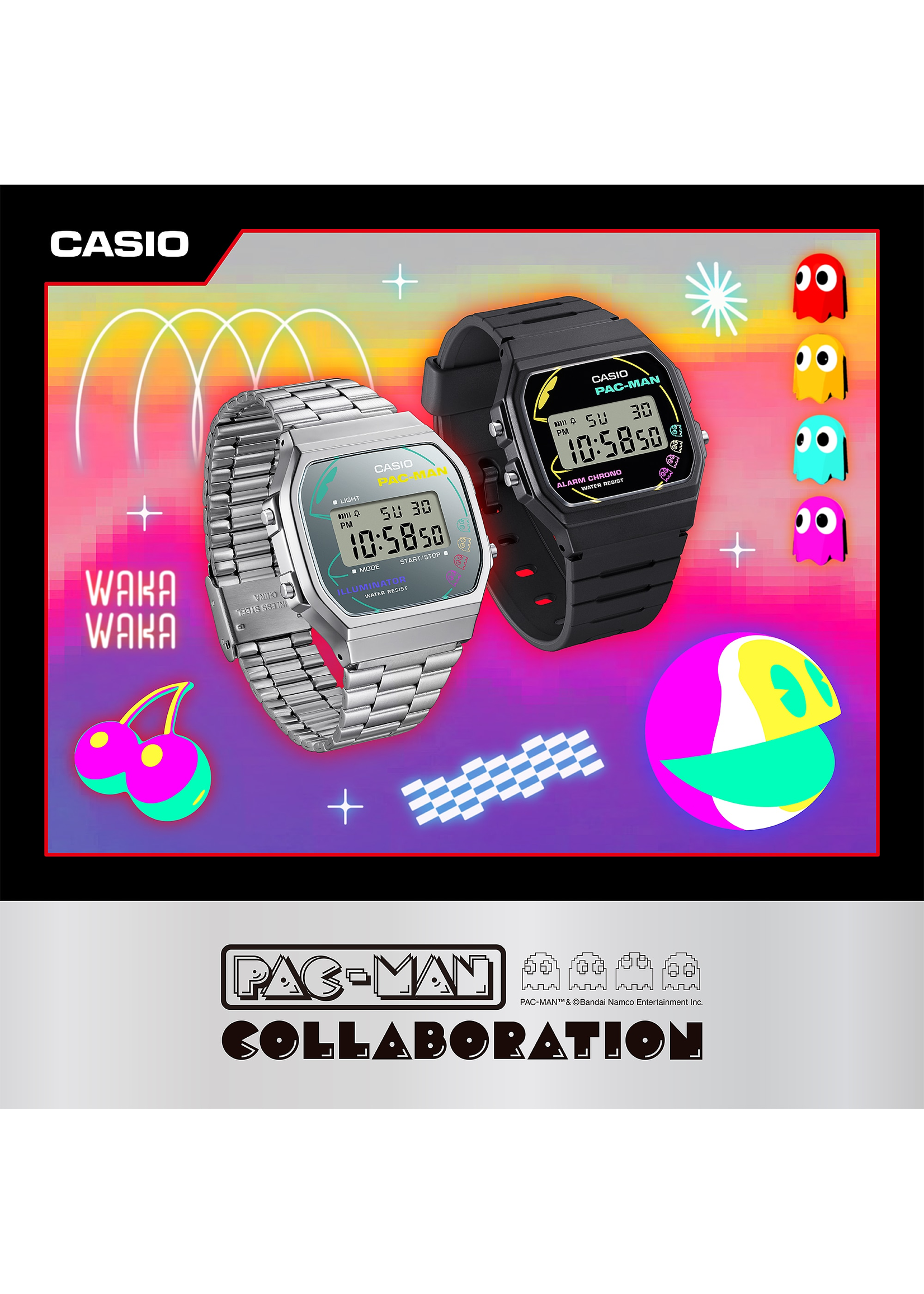 Casio F-91WPC-1A Casio x PAC-MAN
