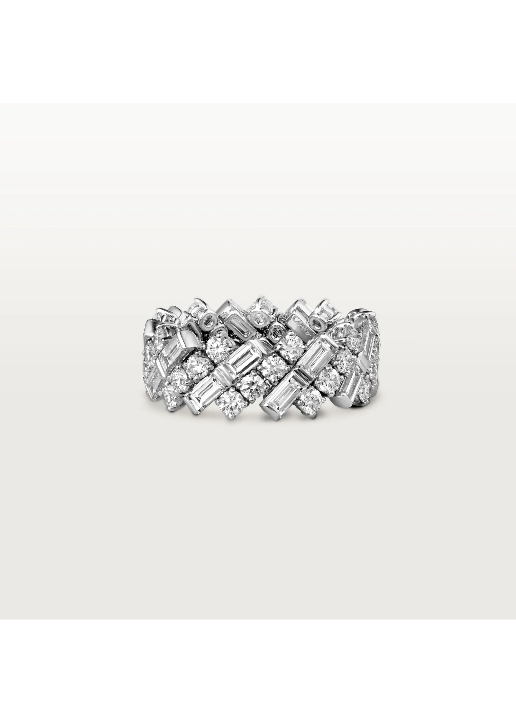 Oceans Everglow Diamond Eternity Ring  14K White Gold 4.2CT