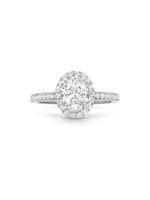 Oceans Hartelle Oval Cut Diamond Ring 18K White Gold  2.755CT