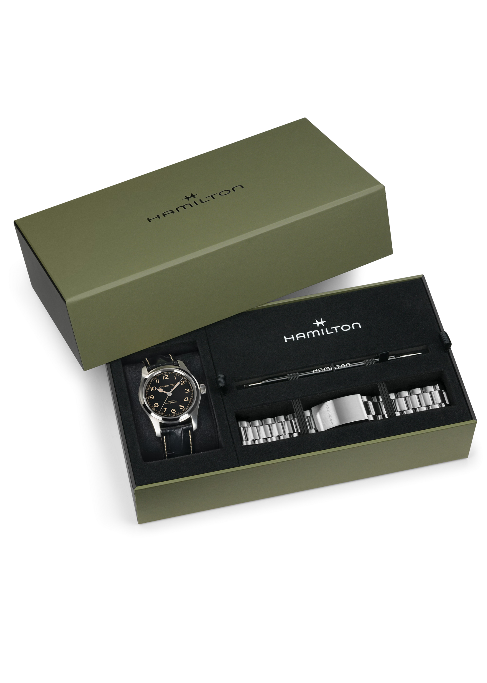 HAMILTON H70605732 Hamilton Khaki Field Murph Auto 42mm Bracelet Bundle