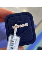 Oceans Lignée Round Cut Half Eternity Ring 14K White Gold 1.06CT