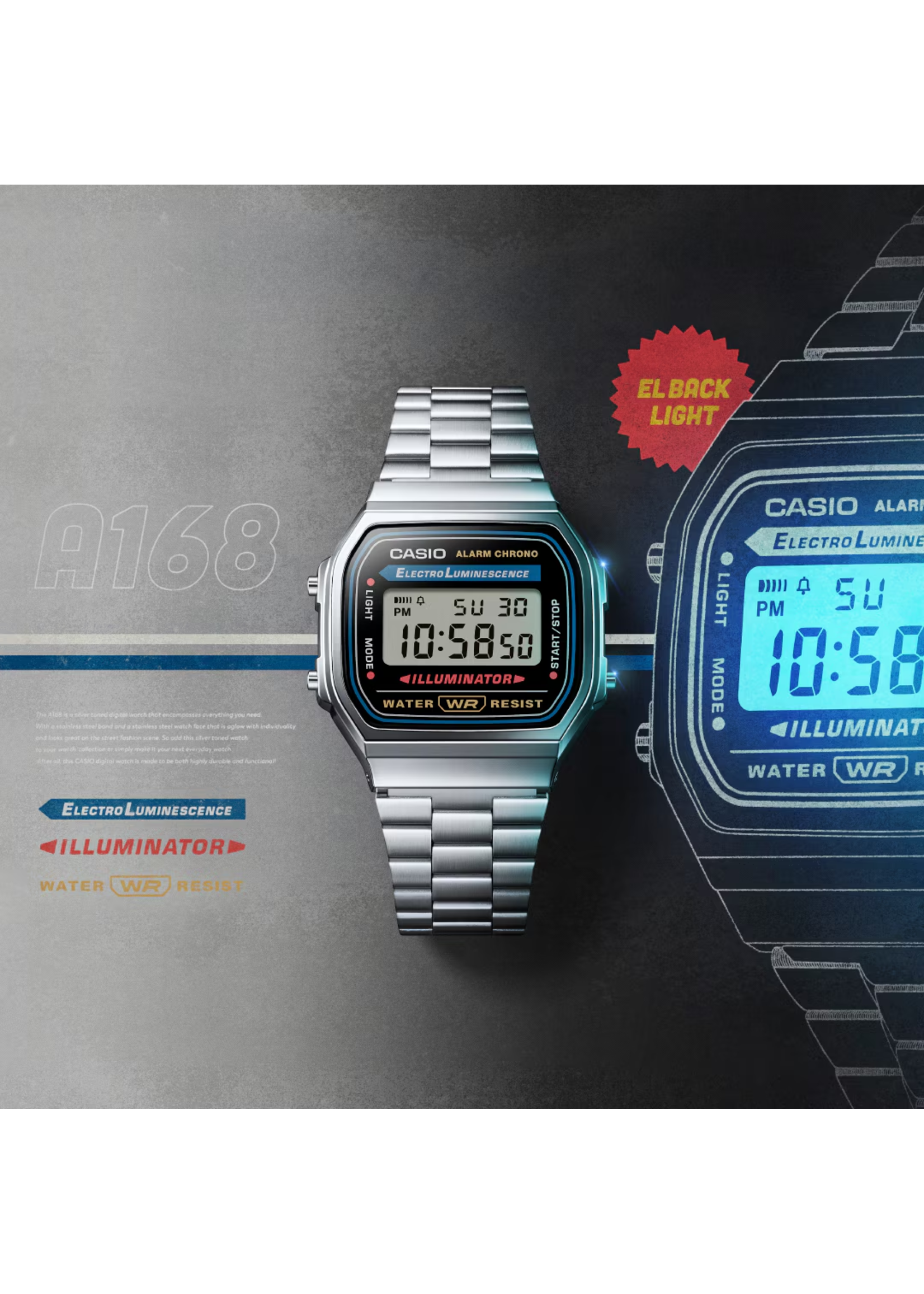 Casio A168WA-1WCR