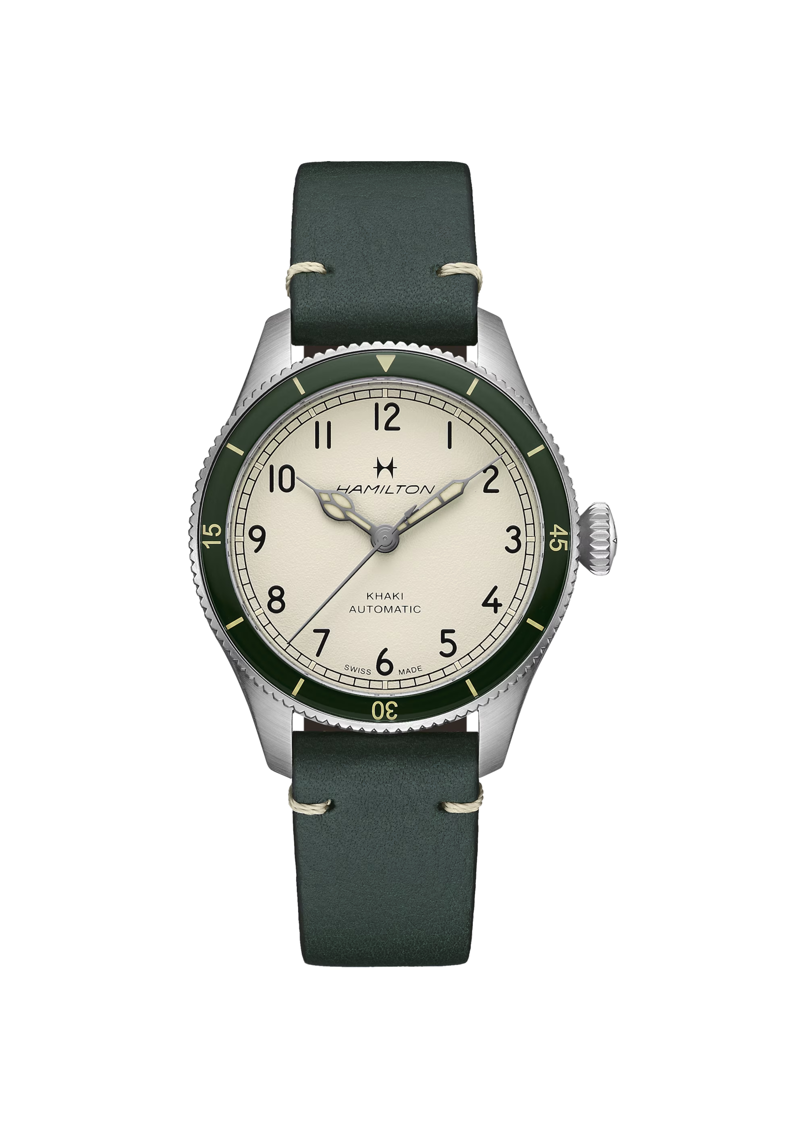 HAMILTON H76255810 New Khaki Aviation Pilot Pioneer 38mm
