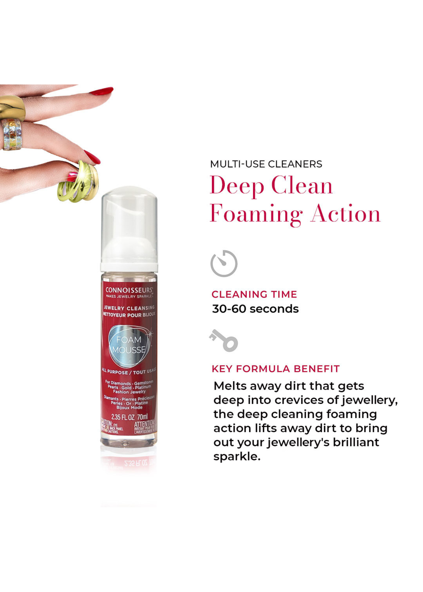Connoisseurs CONNOISSEURS Jewelry Cleansing Foam 2.35 fl oz