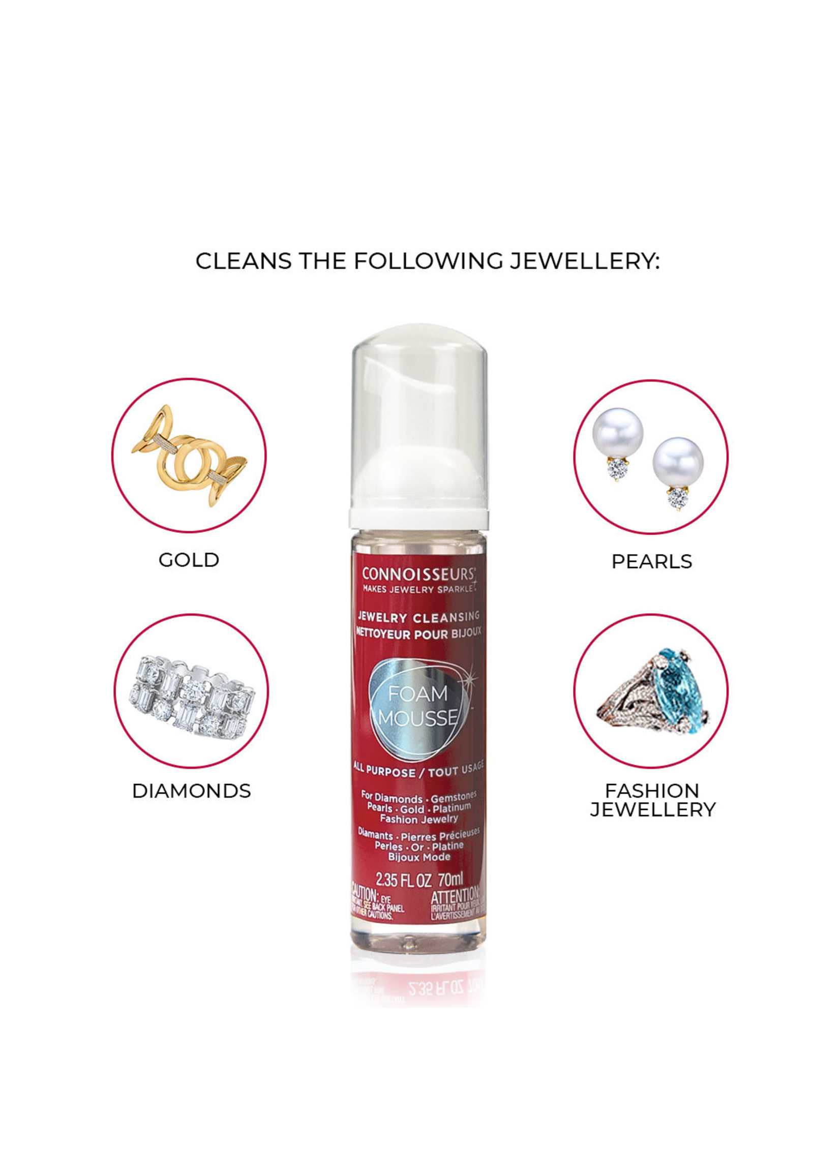 Connoisseurs CONNOISSEURS Jewelry Cleansing Foam 2.35 fl oz