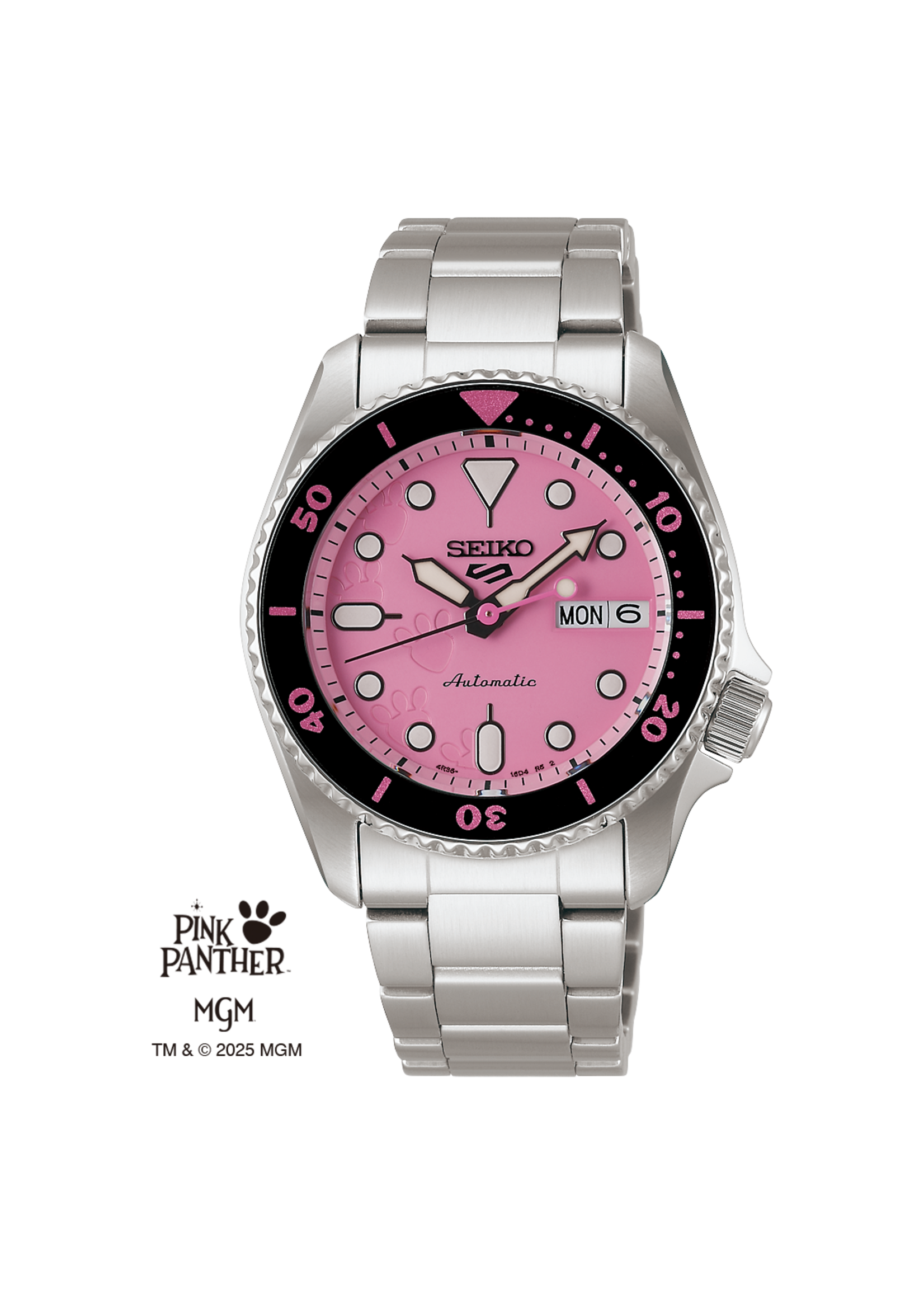 SEIKO SRPM07K1J   Seiko 5 Sports Pink Panther Limited Edition 37MM