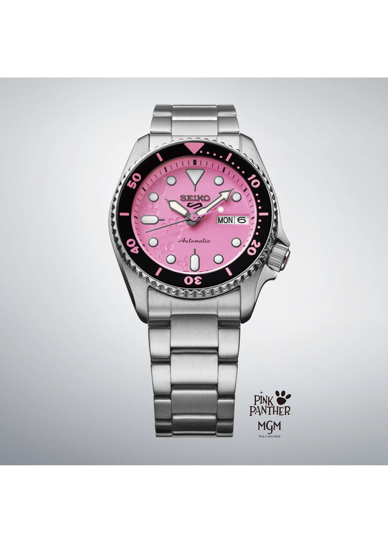 SEIKO SRPM07K1J   Seiko 5 Sports Pink Panther Limited Edition 37MM