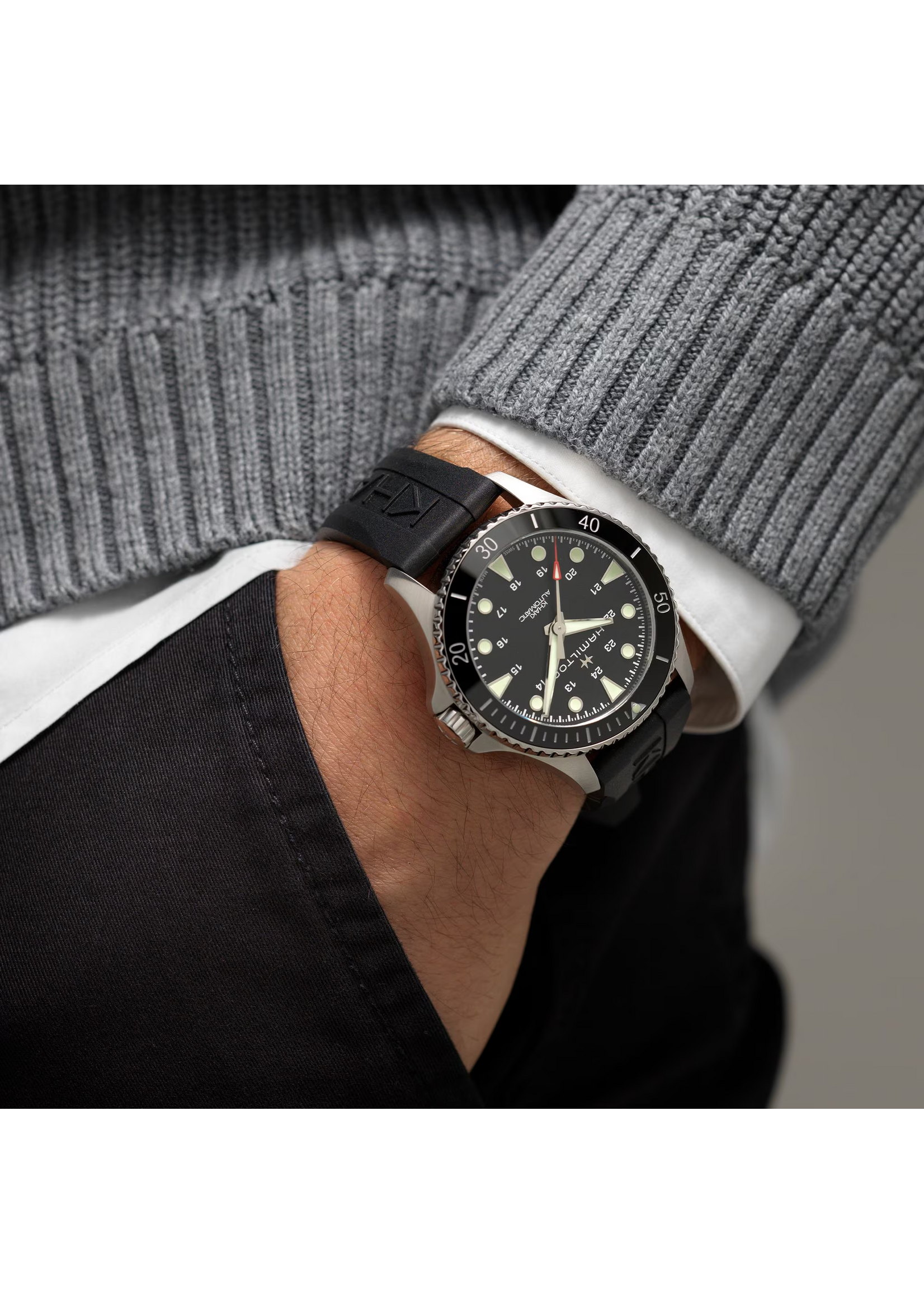 HAMILTON H82515330 HAMILTON Khaki Navy Scuba Auto 43MM