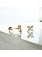 Oceans Flora Brilliance Diamond 14K Gold Studs