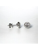 Oceans Hartelle Round Brilliant Cut Platinum Ear Studs