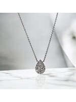 Oceans Classic Radiant Pear Diamond Platinum Necklace