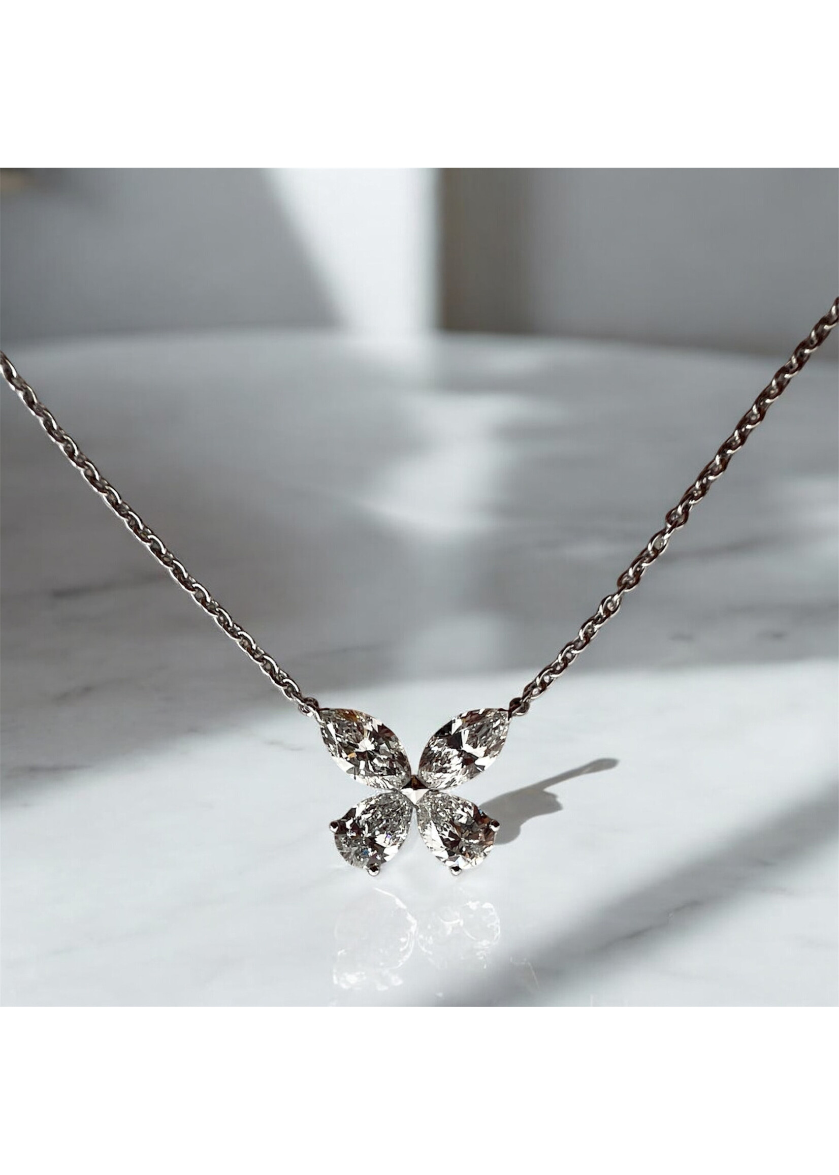 Oceans Butterfly Platinum Diamond Necklace