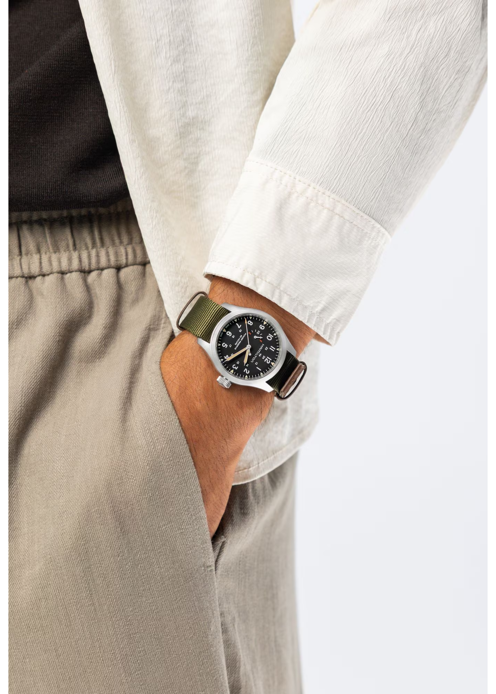 HAMILTON H69509930 HAMILTON Khaki Field Mechanical Power Reserve 40 mm