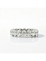 Oceans Lignée Oval Cut Eternity Ring 14K White Gold 5.39CT
