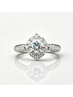 Oceans Galaxy Round Brilliant Cut Platinum Diamond Ring 0.801CTW