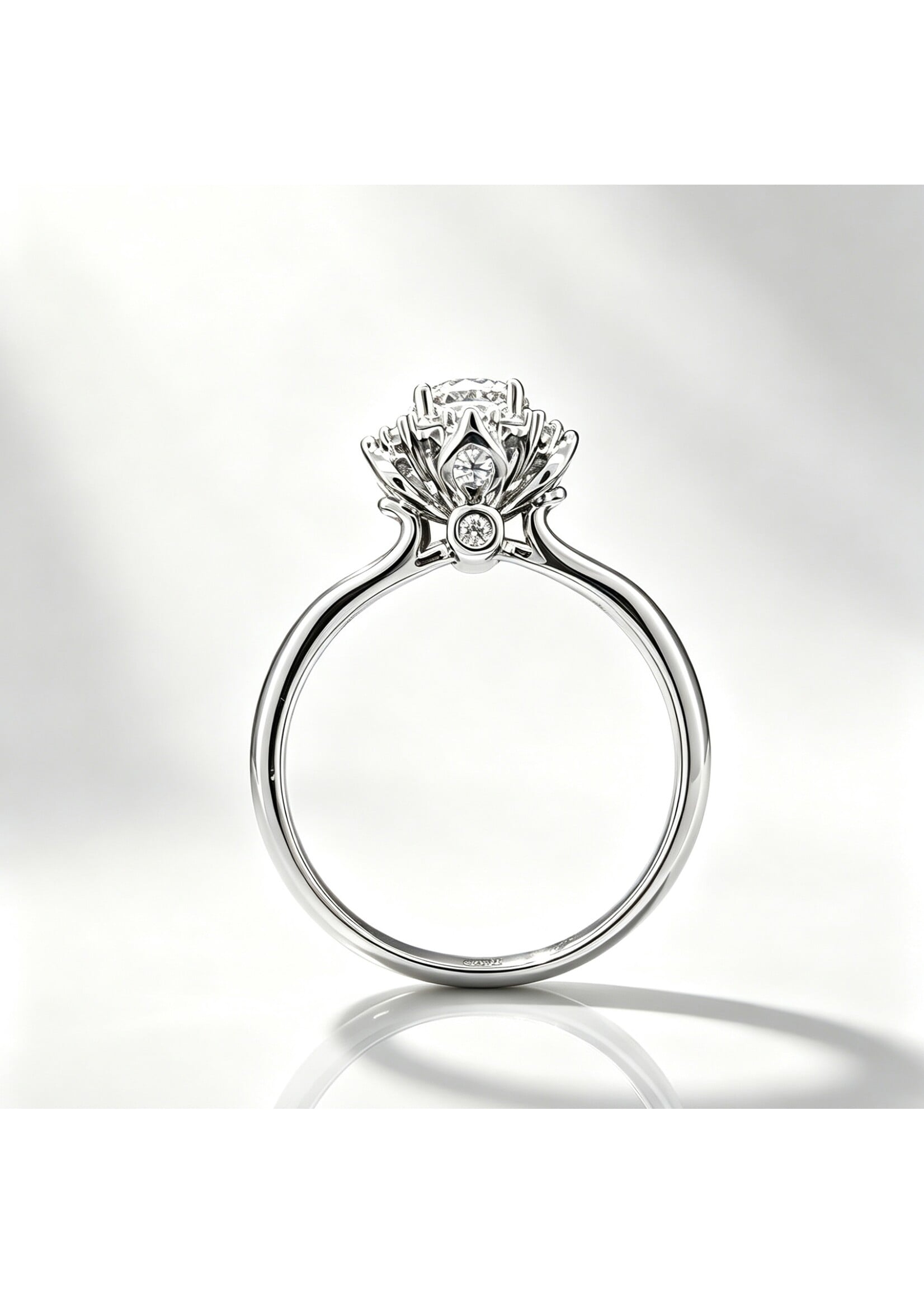 Oceans Galaxy Round Brilliant Cut Platinum Diamond Ring 0.801CTW