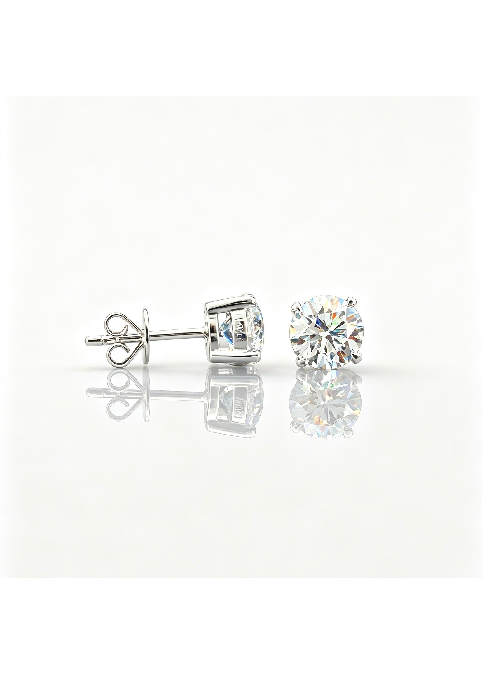 Oceans IGI Certified 2.1 CTW Lab-Grown Diamond Stud Earrings in Platinum