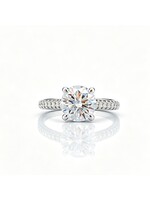 Oceans 18K White Gold Aloura Round Brilliant Diamond Pavé Ring – 2.376 CT