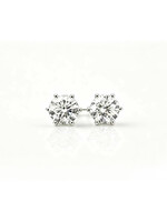 Oceans Talia Diamond Ear Studs in 14K White Gold – 4.14CT