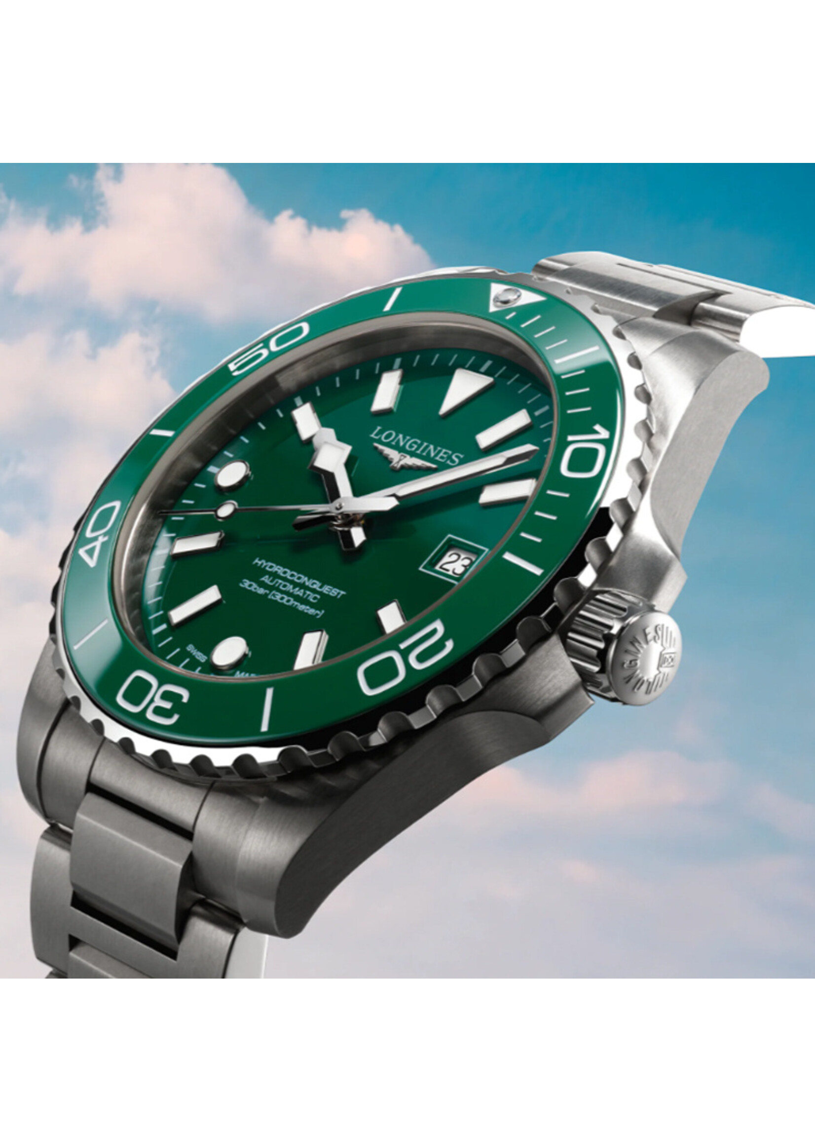 LONGINES L37884066 Hydro Conquest 42mm Green
