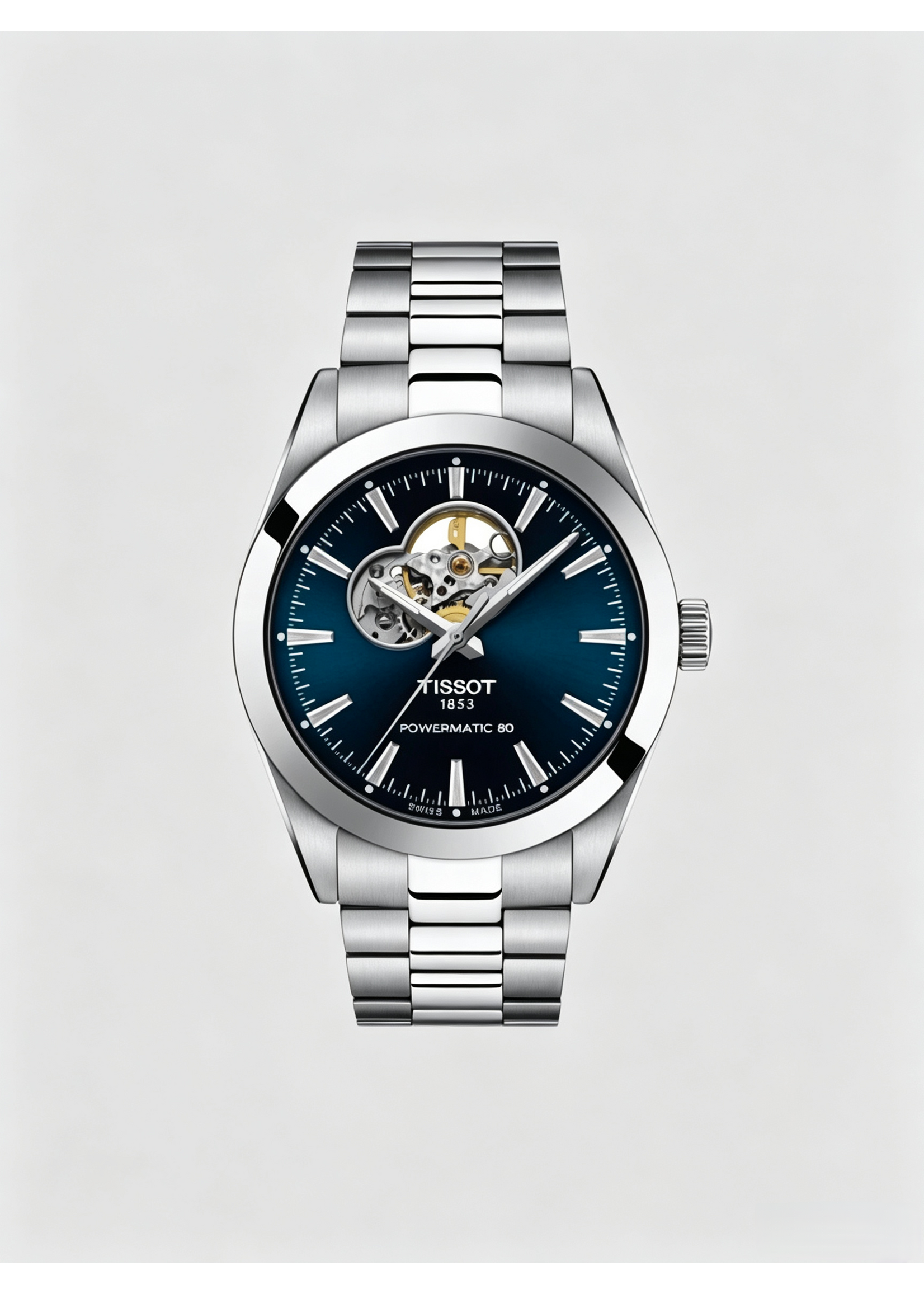 TISSOT T1274071104101 TISSOT GENTLEMAN POWERMATIC 80 OPEN HEART