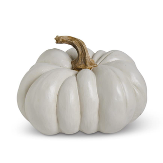 White Resin Pumpkin 10”