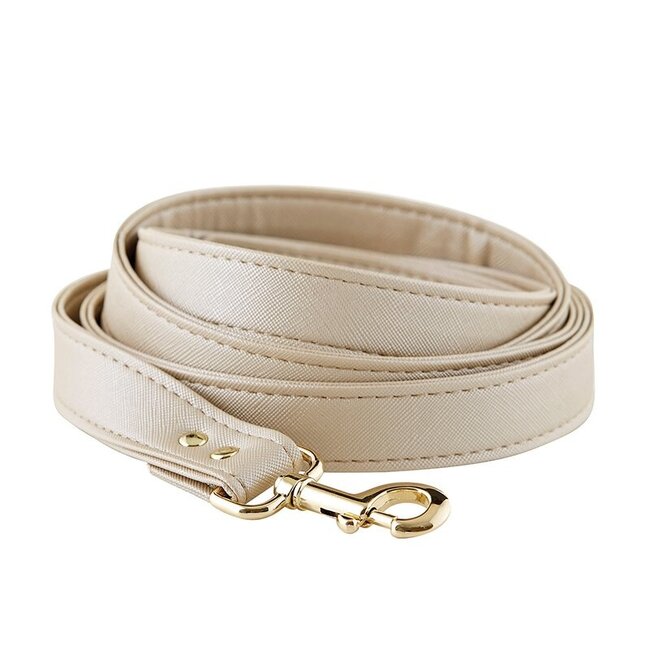 Saffiano Leash - Champagne