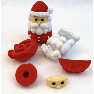 Clearance - Red Santa Eraser