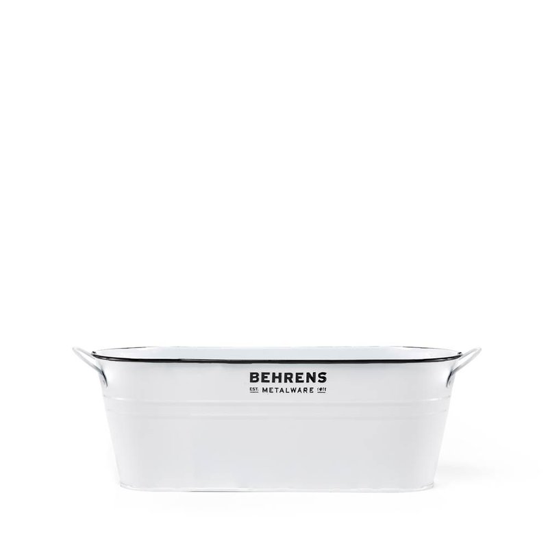 Behrens Oval Storage Tub White Medium 1.75 Gallon