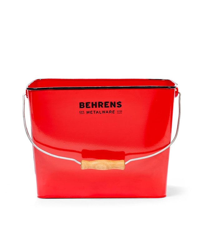 Behrens Red Rectangular Galv Steel Bucket 3.25 Gal