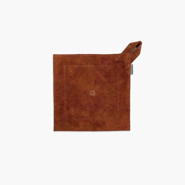 Suede Leather Hot Pad Terracotta