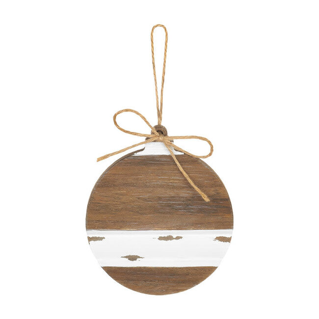 Clearance - Chippy Wood Circle Ornament