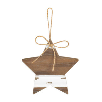 Clearance - Chippy Wood Star Ornament