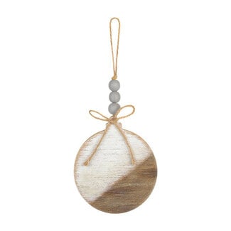 Clearance - Weathered Wood Circle Ornament