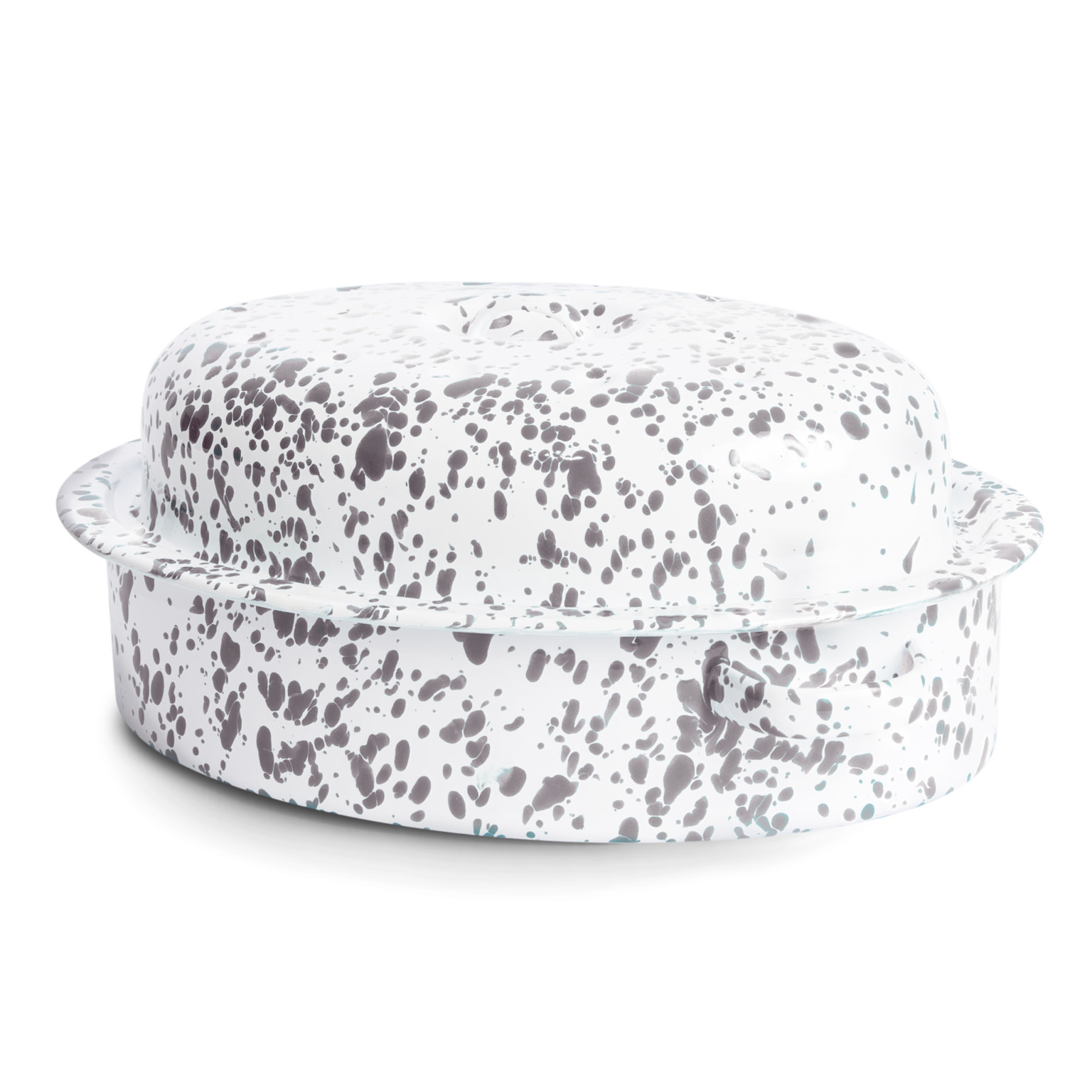 Crow Canyon Home Splatter Large Covered Oval Roaster