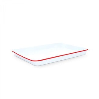 Crow Canyon Large Jelly Roll Tray Red Rim 16.25x12.5