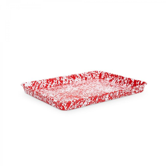 Large Jelly Roll Tray Red Splatter 16.25x12.5