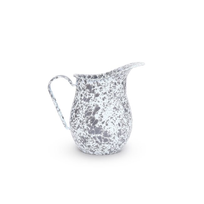 Large Pitcher Grey Splatter 3 Qt