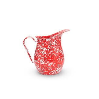 Crow Canyon Large Pitcher Red Splatter 3 Qt
