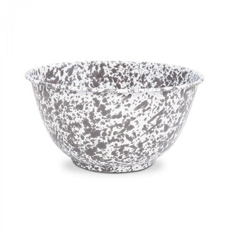 Crow Canyon Large Salad Bowl Grey Splatter 5 Qt