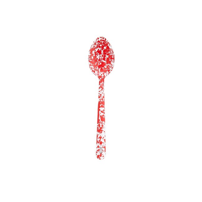 Lg Serving Spoon Red Splatter