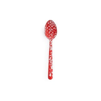 Crow Canyon Lg Slotted Spoon Red Splatter